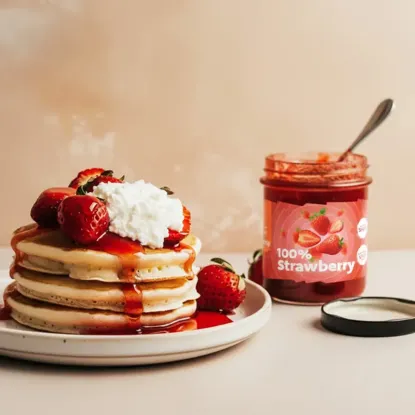 100 % Erdbeere ohne zugesetzten Zucker mit extra Fruchtstücken