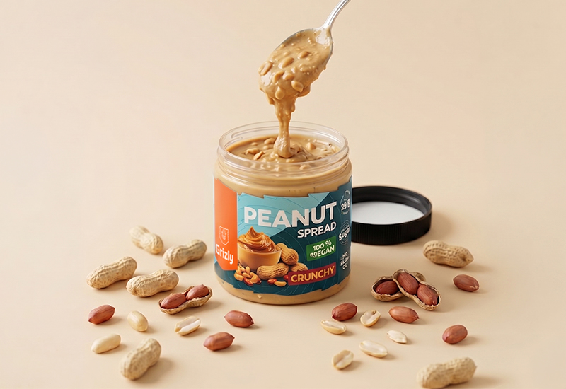 Crunchy Erdnusscreme mit Erdnussstückchen