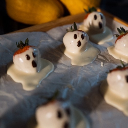 Halloween Rezept Schoko-Geister - Schokoladenleckereien bei Grizly