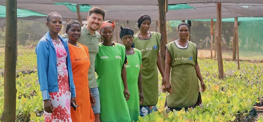 Dominik Píchal, Cashewernte in Afrika.