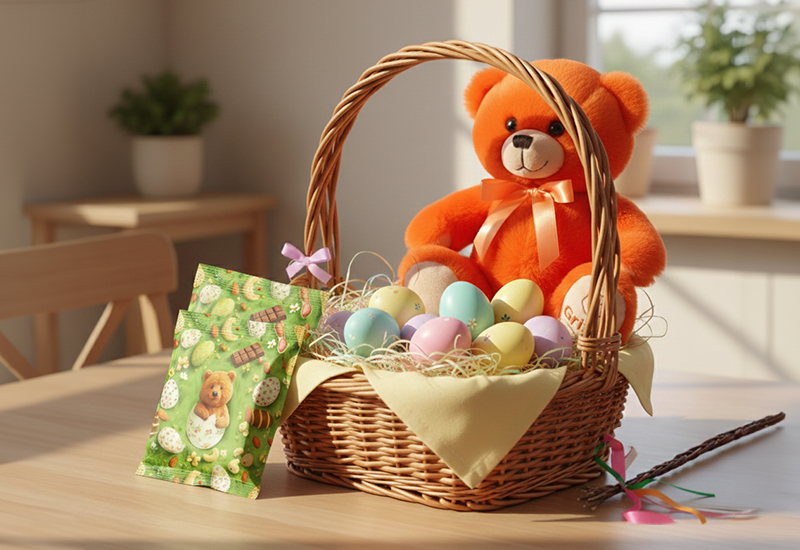 Ketchupflasche und Tomaten