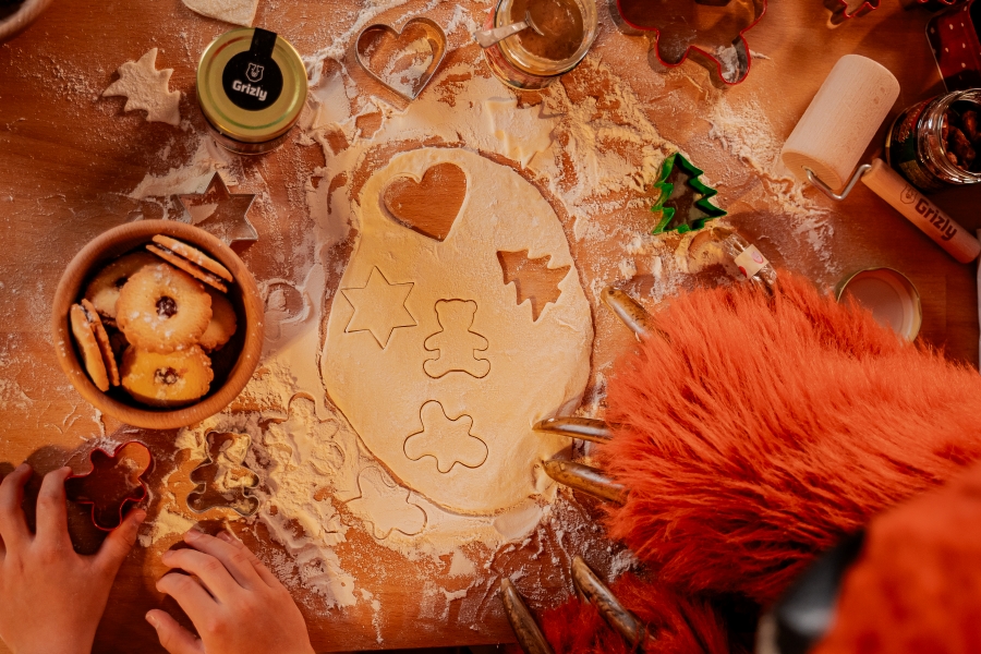 Weihnachtsgebäck backen mit Grizly