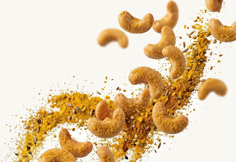 Geröstete Cashews mit Curry