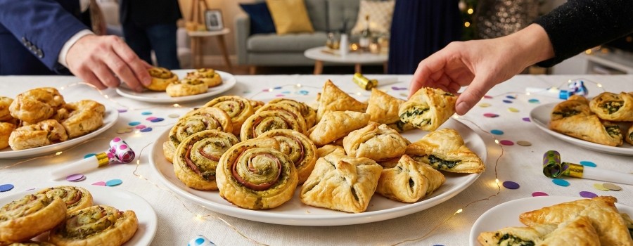 Herzhafter Snack - Blätterteig-Schnecken - Silvester-Tipp mit Grizly