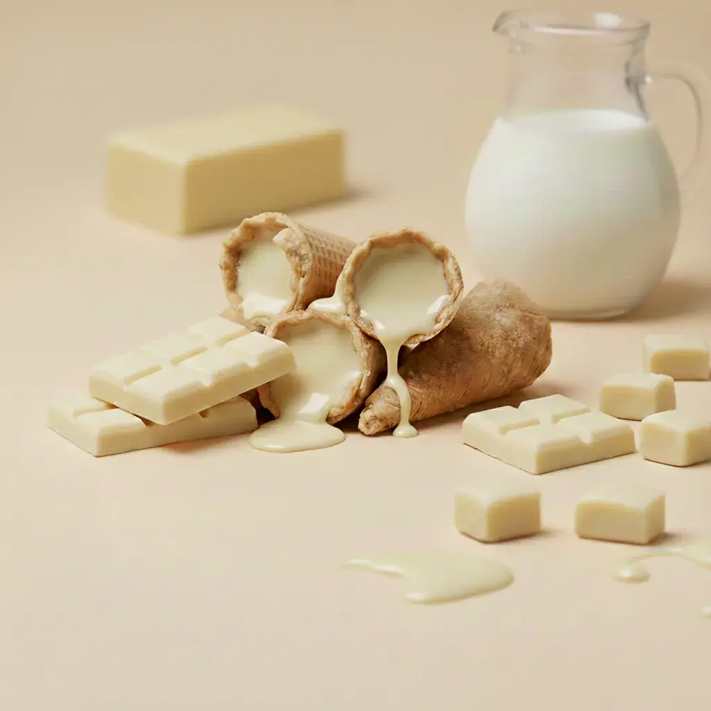 Mini-Cones mit weißer Schokolade