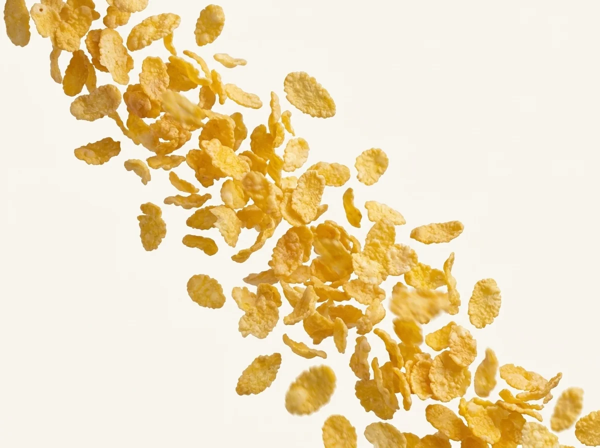 Fallende Cornflakes