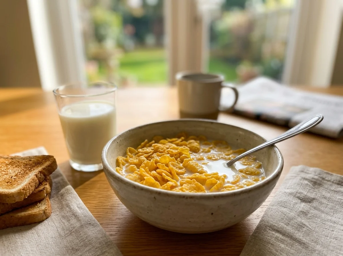 Frühstück mit Cornflakes