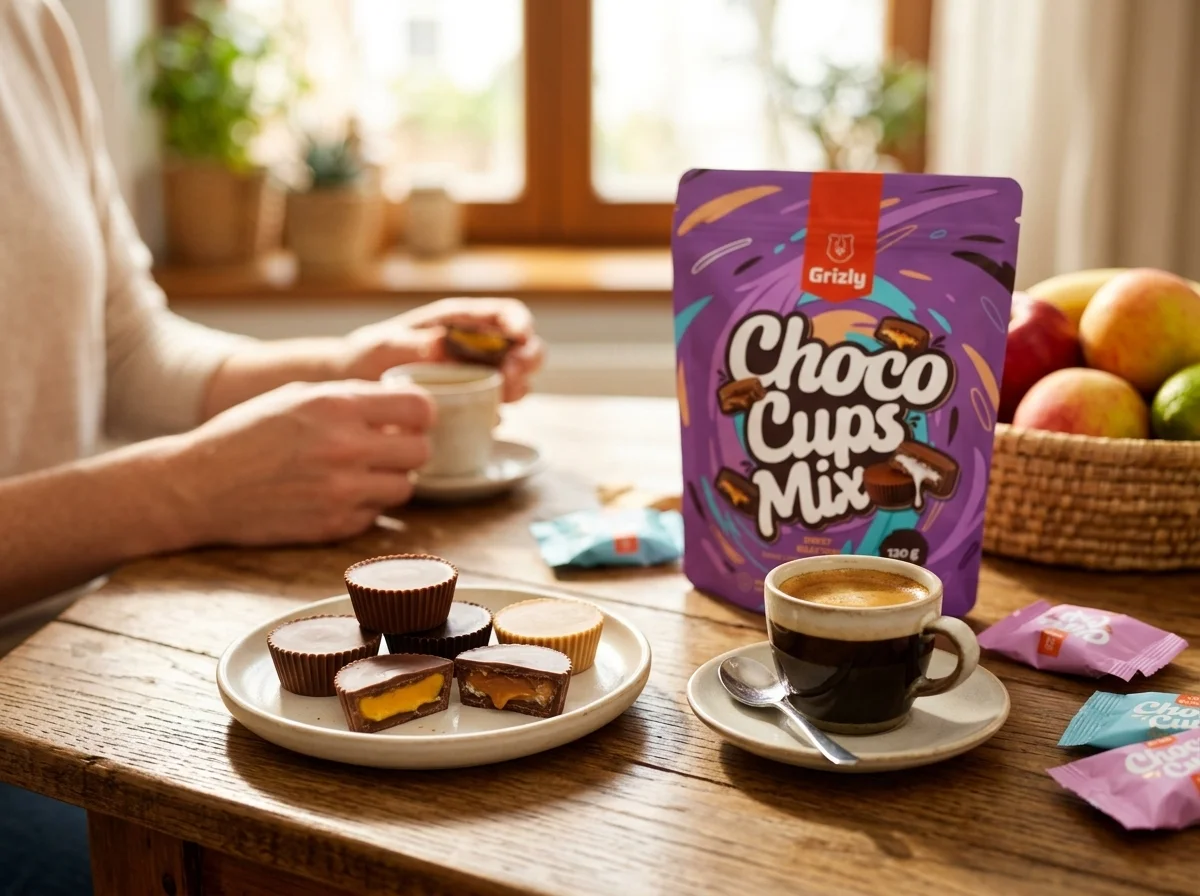 Schokoladenkörbchen zum Kaffee
