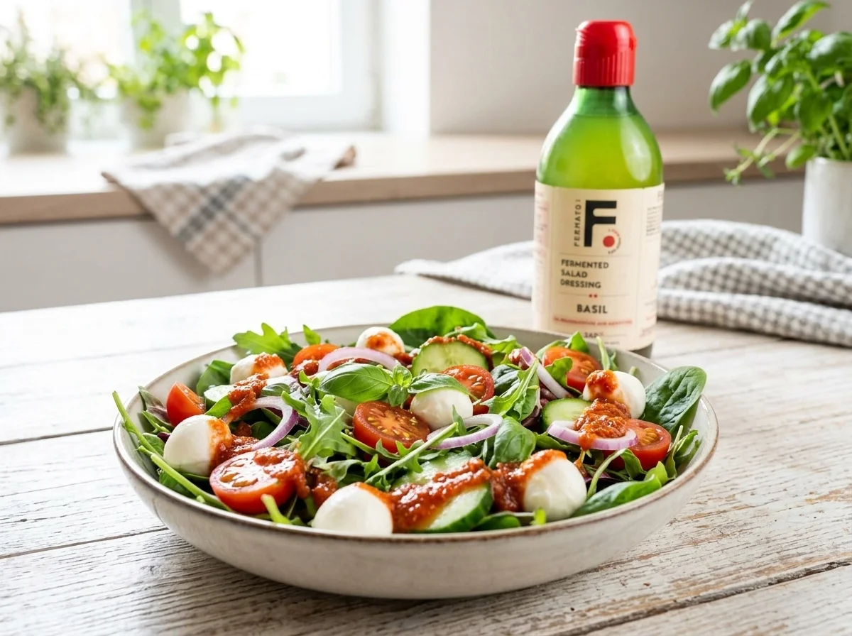 Salat mit Dressing