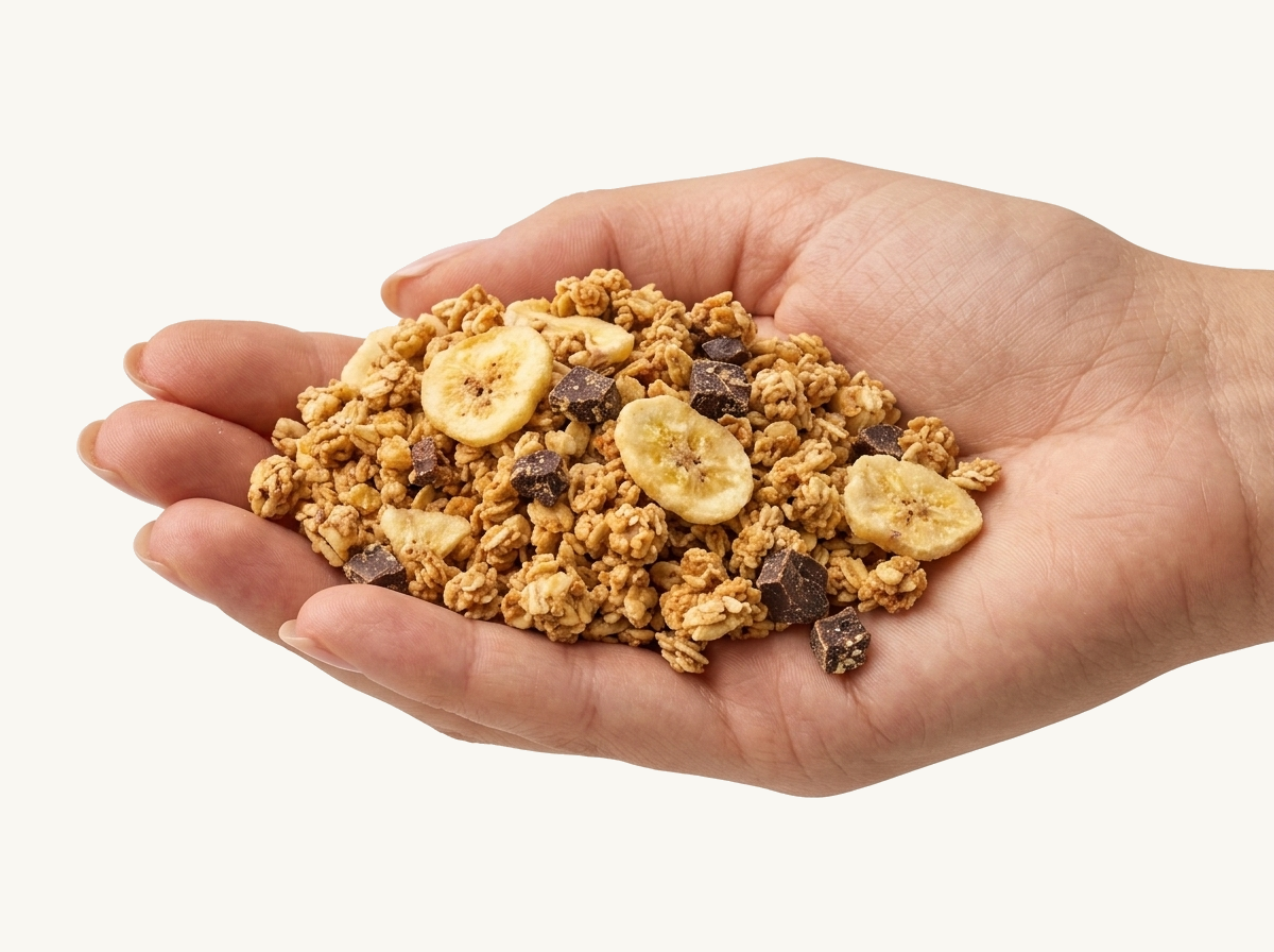 Granola in der Hand