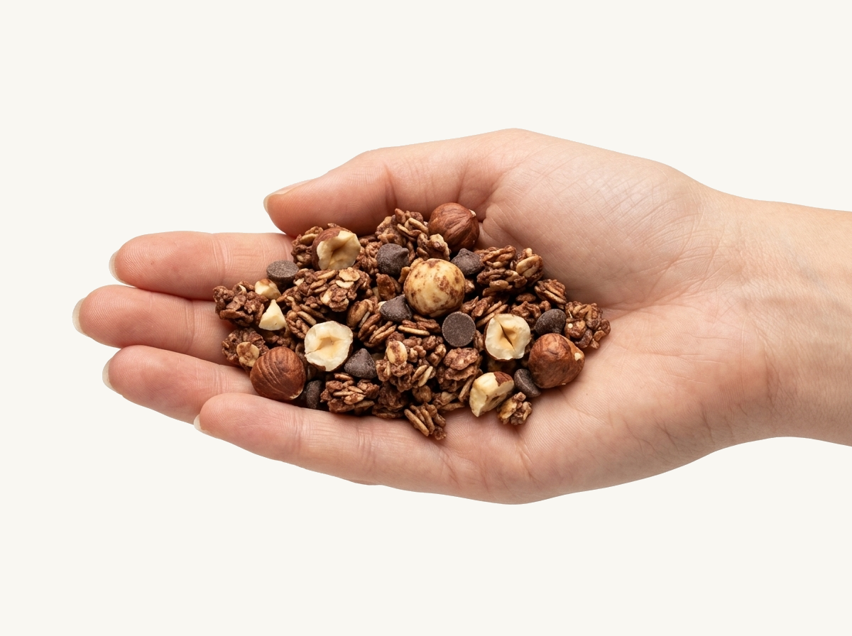 Granola in der Hand