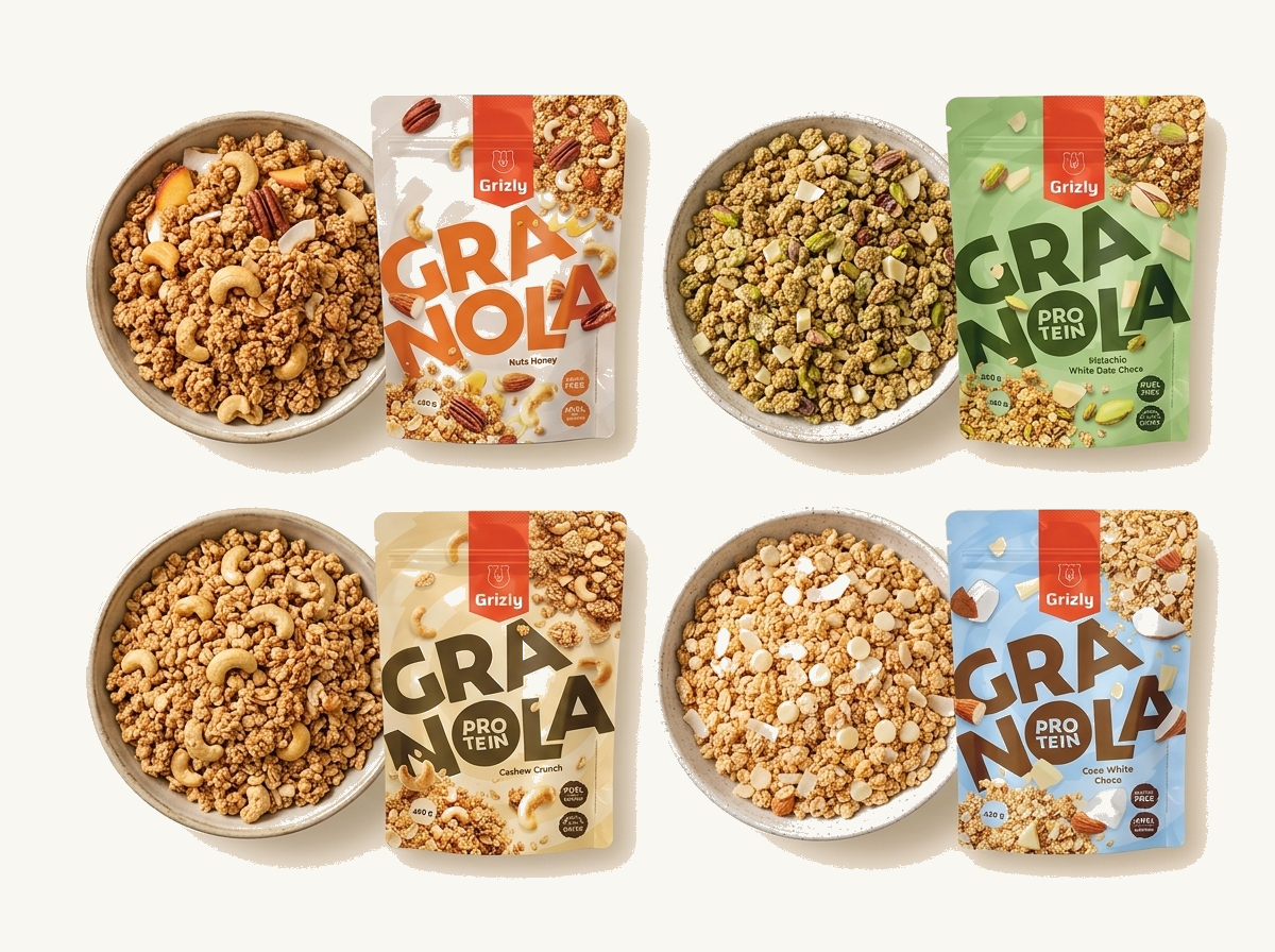 eine Handvoll Nuss-Granola