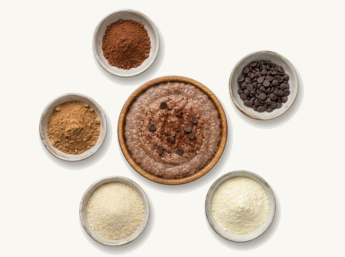 Ein Löffel Kakao-Porridge