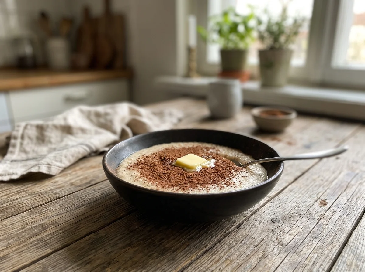 Frühstück mit Porridge