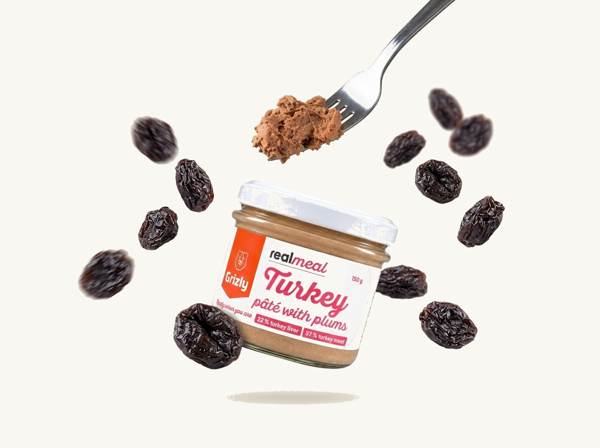fallende Pflaumen und Fleisch