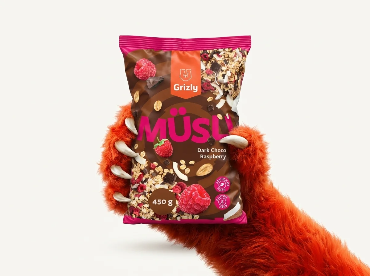 Grizly Pfote mit Verpackung