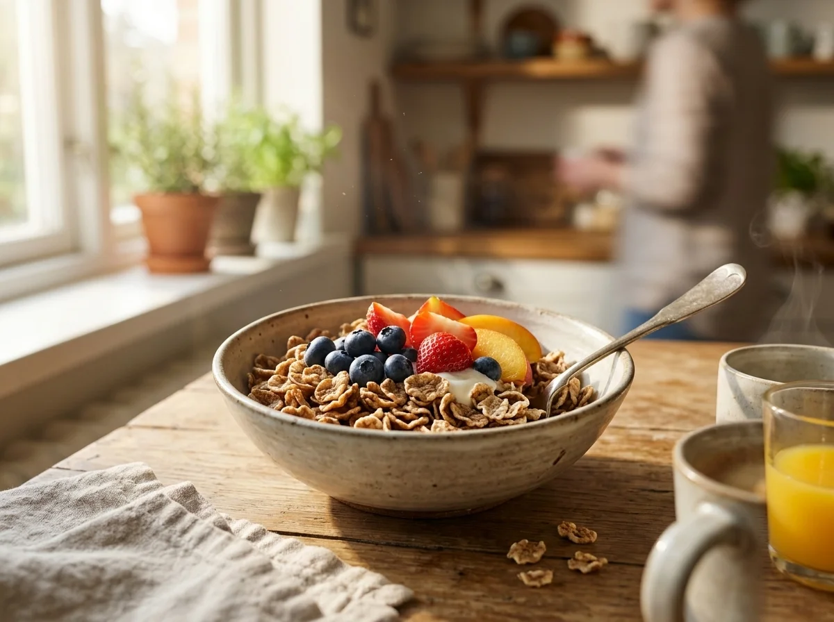 Frühstück mit Flocken
