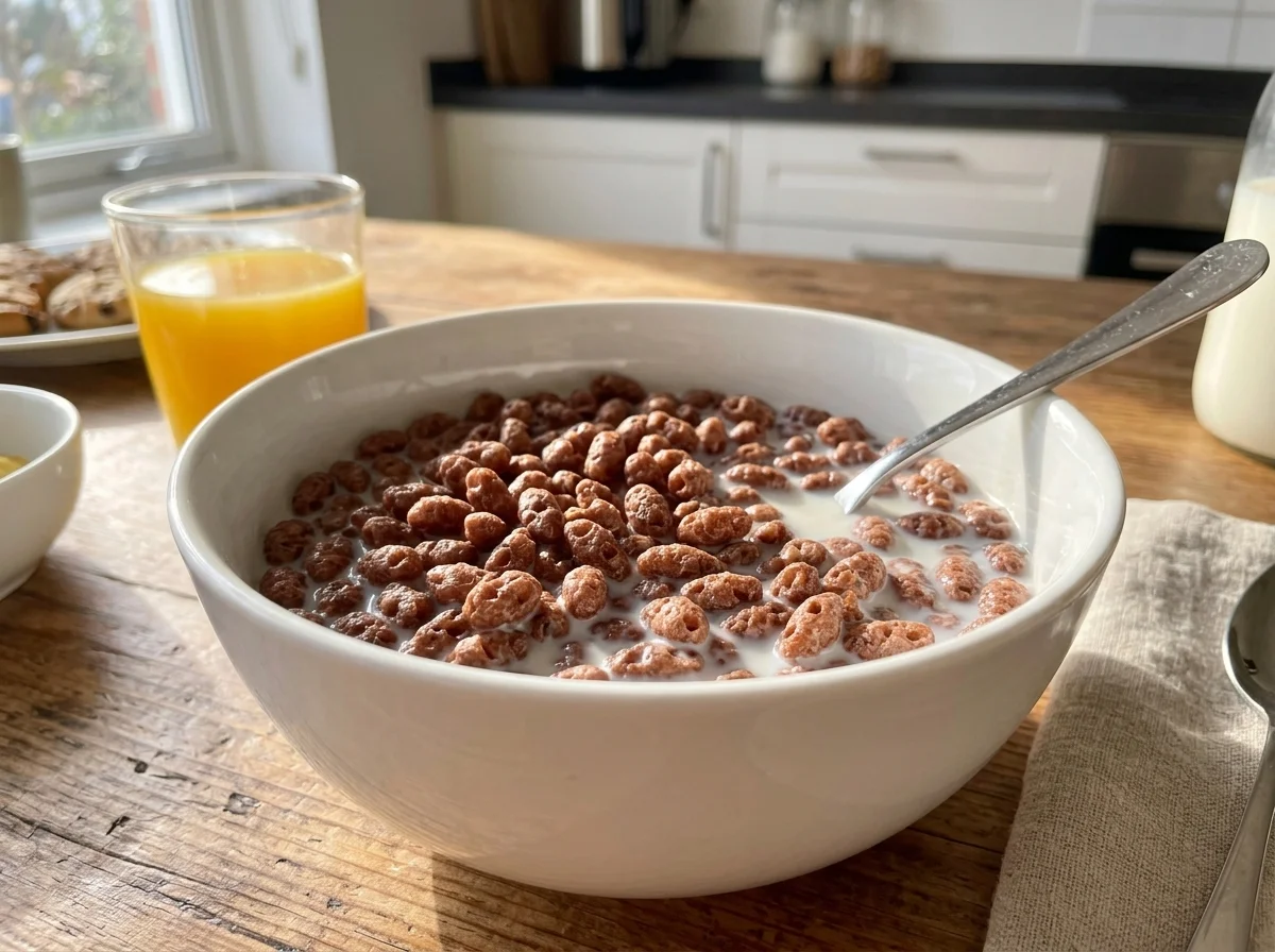 Kakao-Crispies in Milch