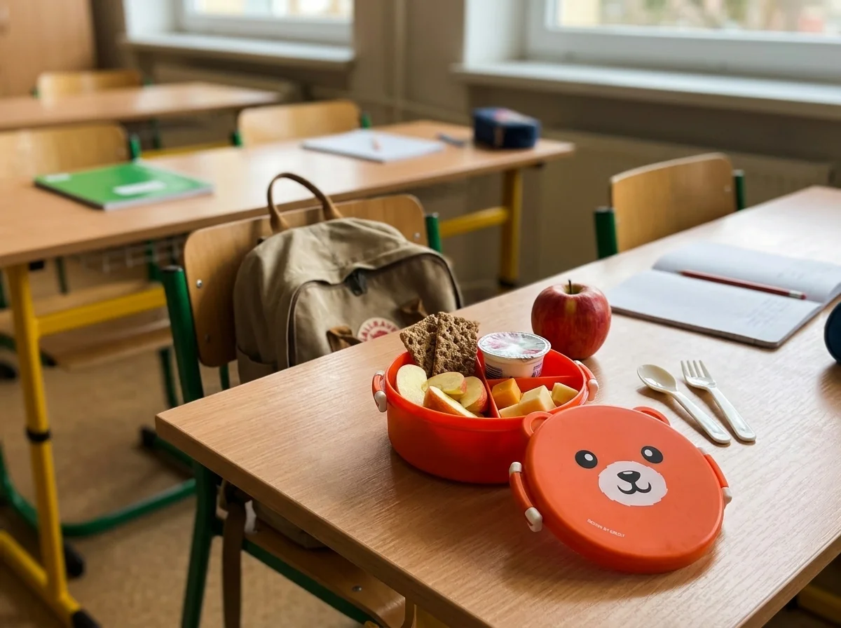 Kinderbox in der Schulbank