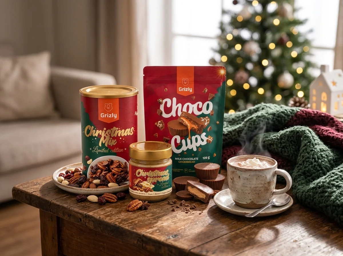 Weihnachtsset auf dem Tisch