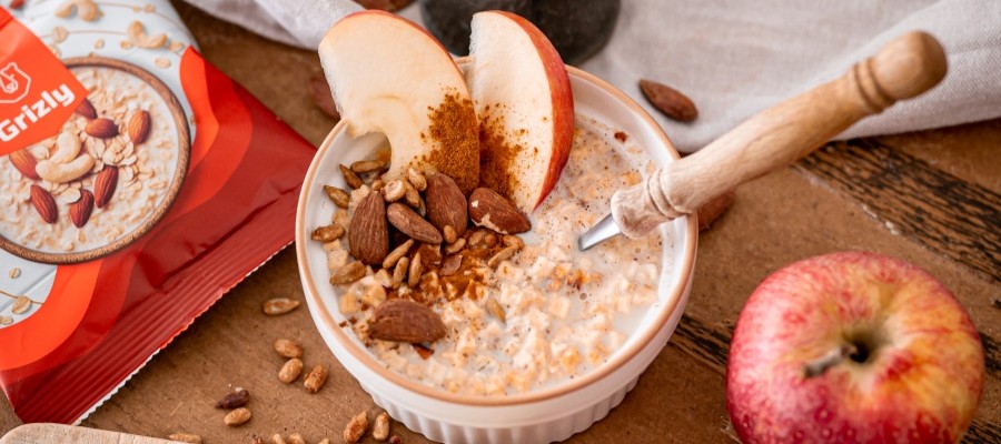 Zimt Mandel Apfel Haferbrei Grizly