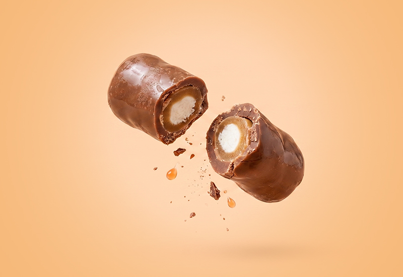 Fruchtstangen in Milchschokolade