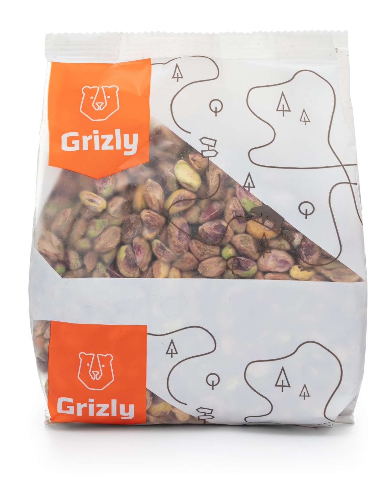 Geschälte, geröstete, ungesalzene Pistazien Grizly