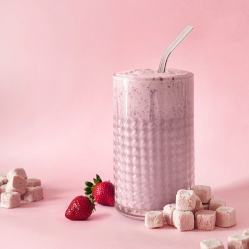Gefriergetrocknete Himbeeren mit Kokosmilch Grizly