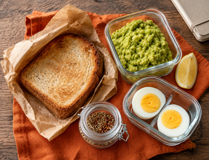 Avocado-Toast für die Arbeit