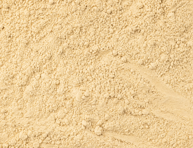 Detailaufnahme von Maca-Pulver
