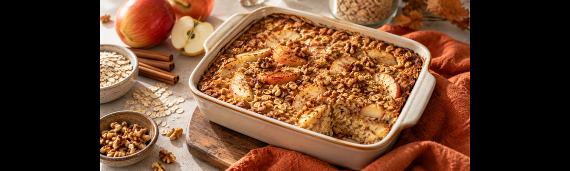 Apfel-Zimt-Porridge aus dem Ofen: Warmes Frühstück für den Herbst