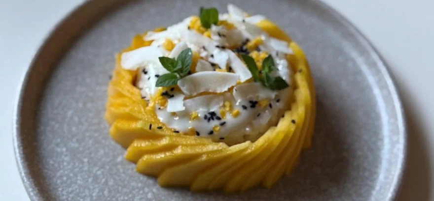 Mango Sticky Rice, entdecke das trendige Thai-Dessert mit Mango und Kokos