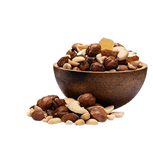 Ungesalzene Nusskernmischungen