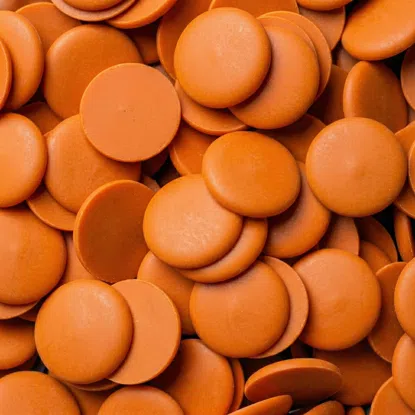 Belgische weiße Schokolade mit Orangengeschmack