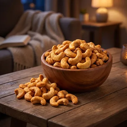 Cashewkerne geröstet, gesalzen und pikant