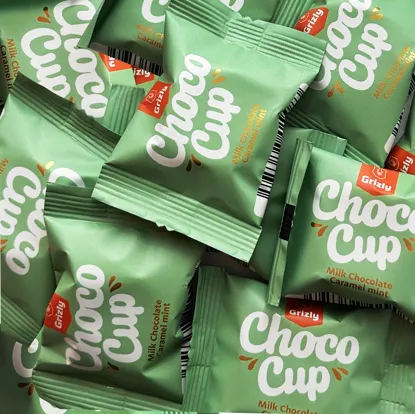 Choco Cup Milk Chocolate Caramel & Mint