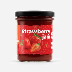 Erdbeermarmelade mit extra Fruchtstücken