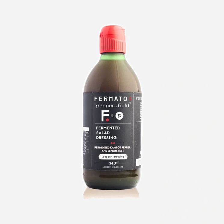 Fermentiertes Tomatendressing mit Kampot-Pfeffer