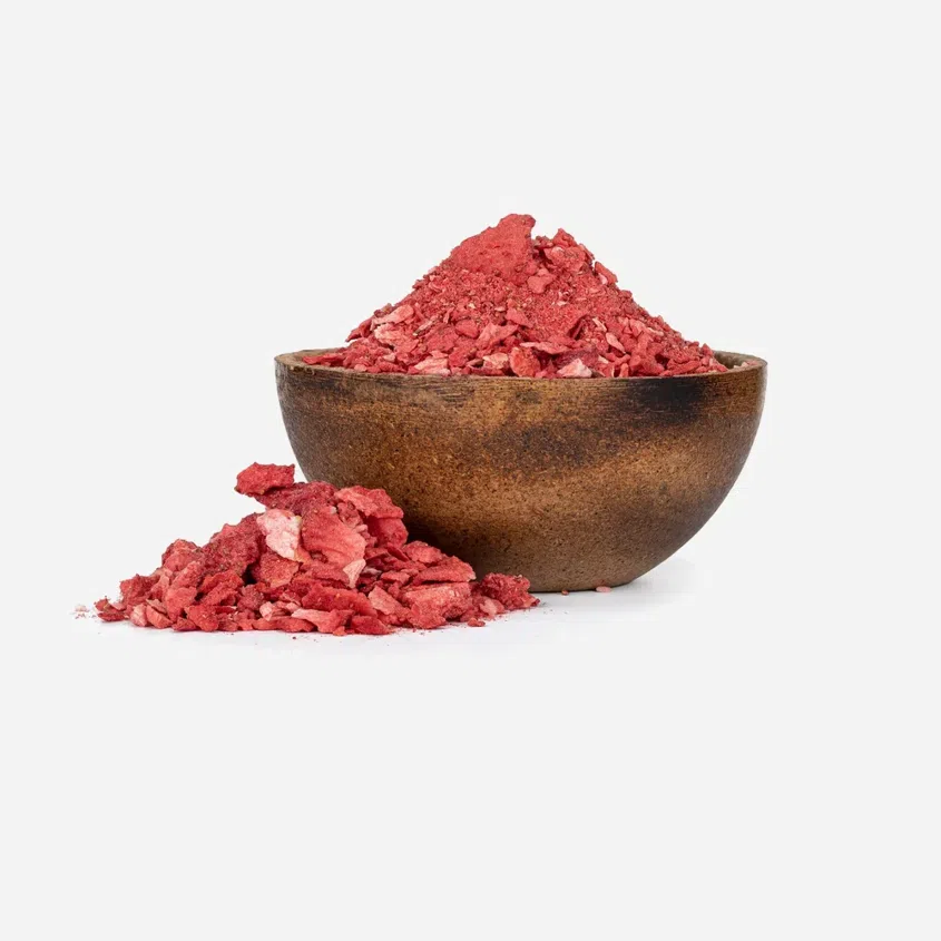 Gefriergetrocknete Erdbeeren Pulver/Stücke 