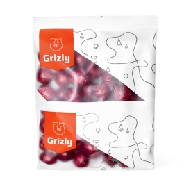 Gefriergetrocknete Johannisbeeren in weißer Schokolade