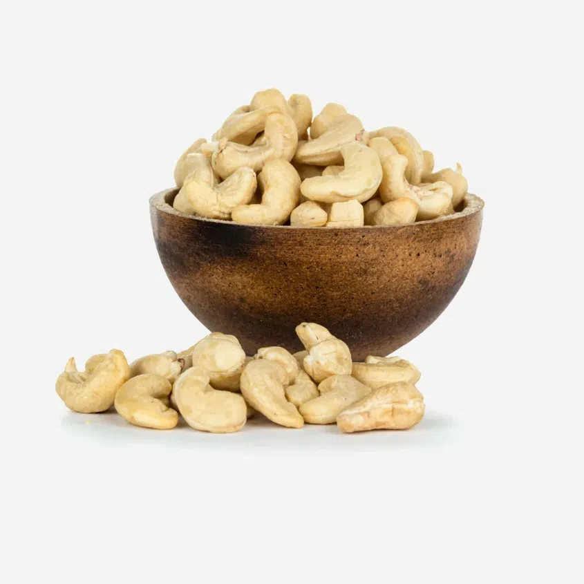 Geröstete Cashewkerne mit reduziertem Salzgehalt