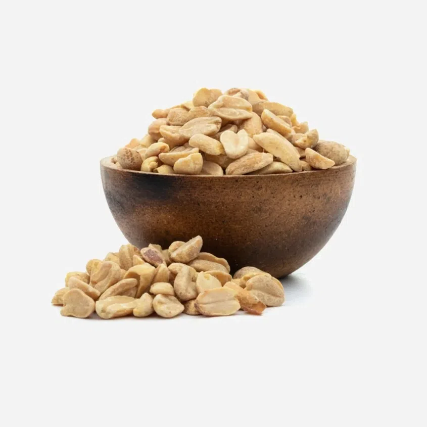 Geröstete gesalzene Erdnüsse mit reduziertem Salzgehalt