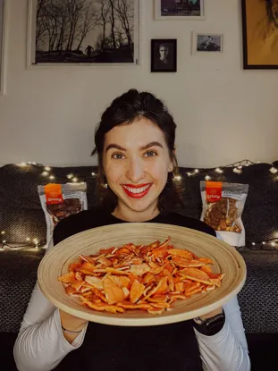 Getrocknete Äpfel mit Zimt