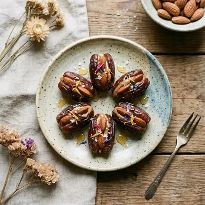 Getrocknete Datteln mit Stein