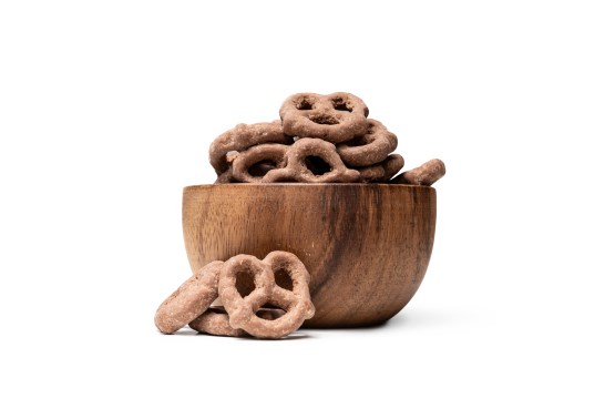 Glutenfreie Brezeln in Milchschokolade