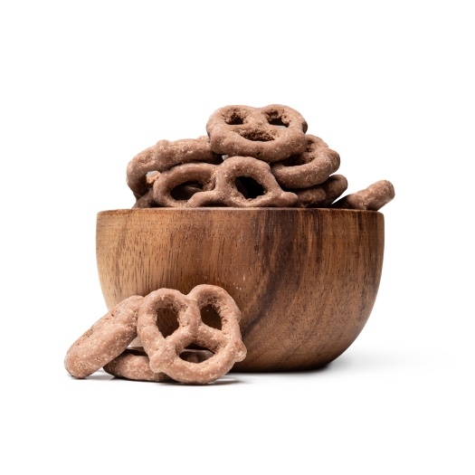Glutenfreie Brezeln in Milchschokolade