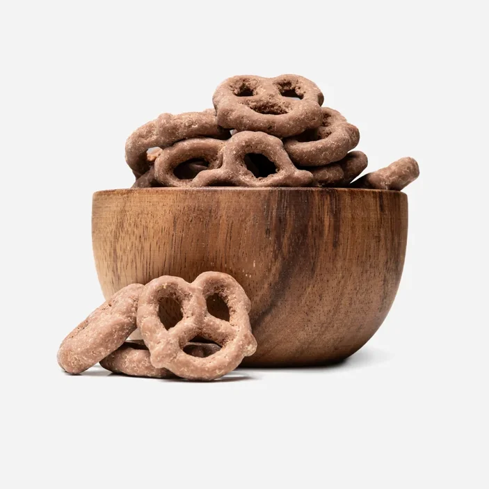 Glutenfreie Brezeln in Milchschokolade