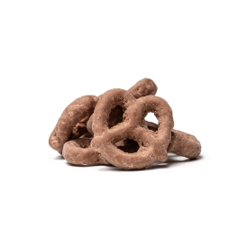 Glutenfreie Brezeln in Milchschokolade