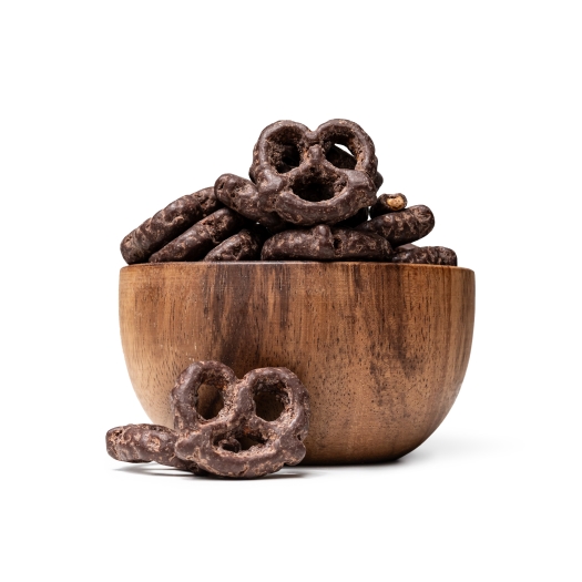 Glutenfreie Brezeln in Zartbitterschokolade
