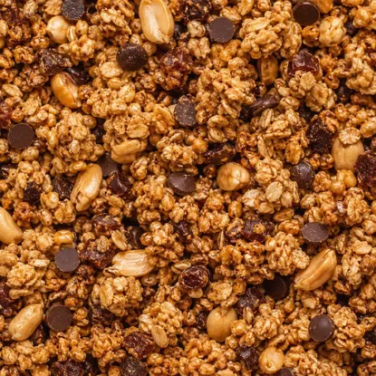 Granola mit Protein-Erdnusscreme und Dattel-Schokodrops 6 x 450 g
